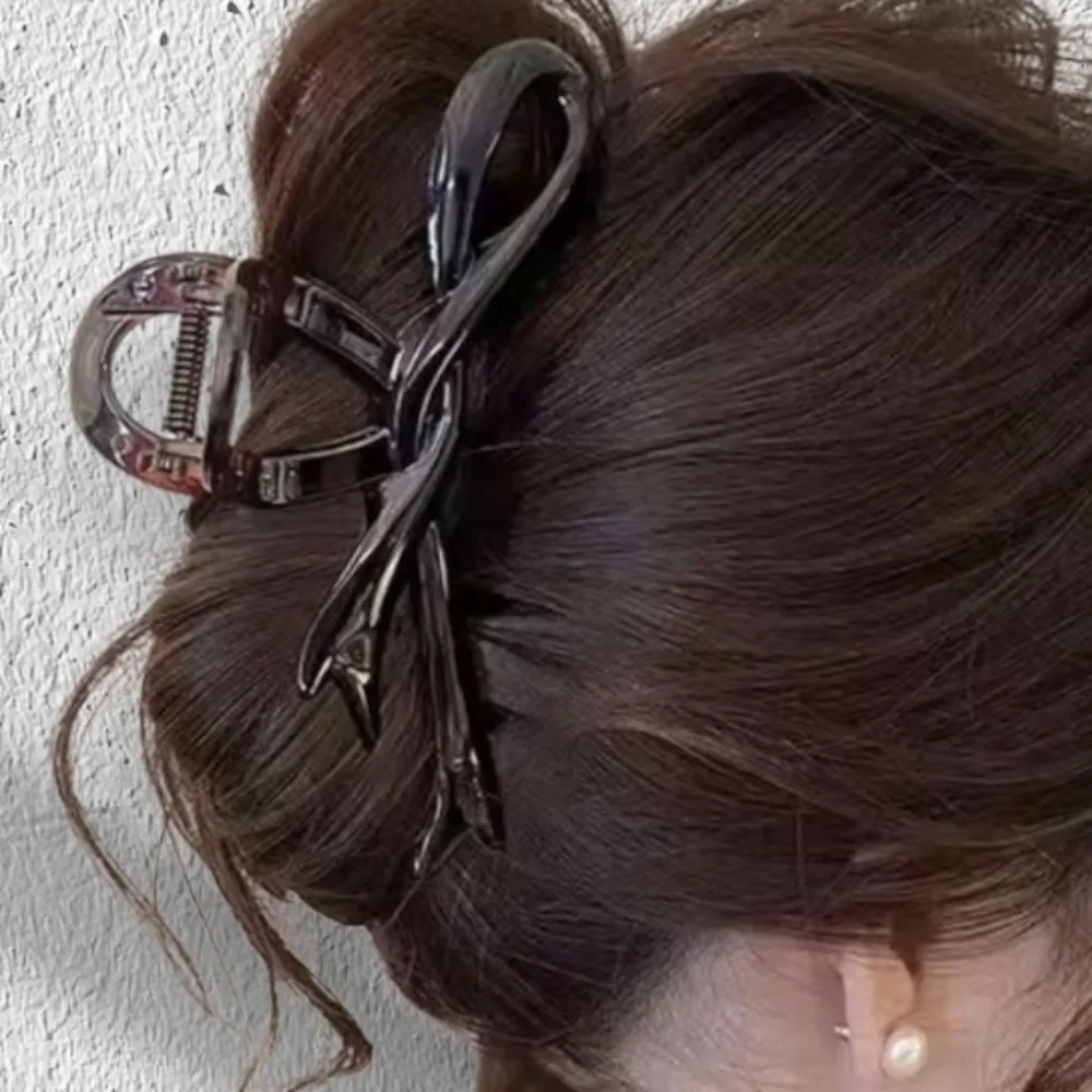 New! Bow Hair Claw Clip set Of 3 – Tortoise Black Translucent Grey NWOT